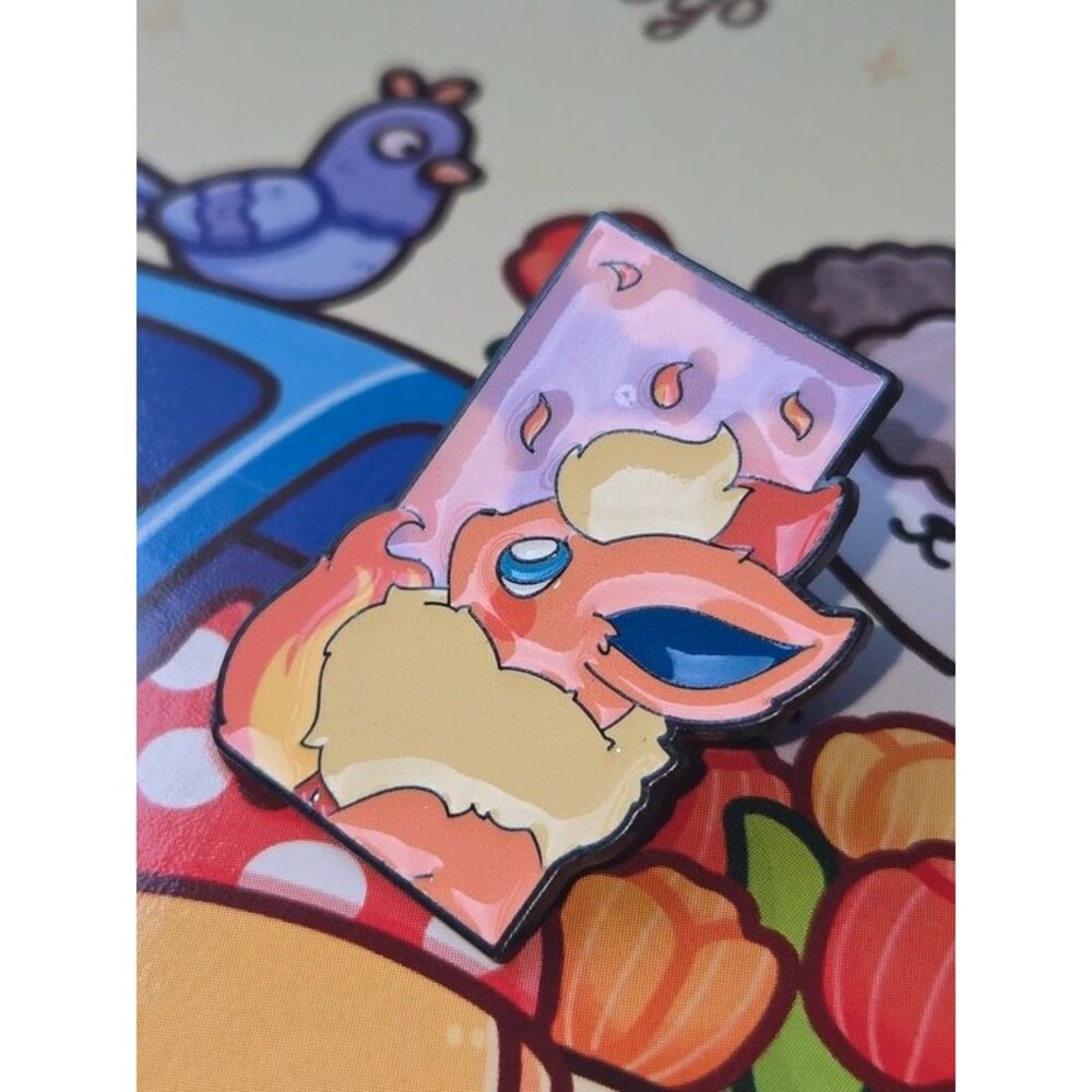 Pokemon Eevee Flareon enamel pin anime